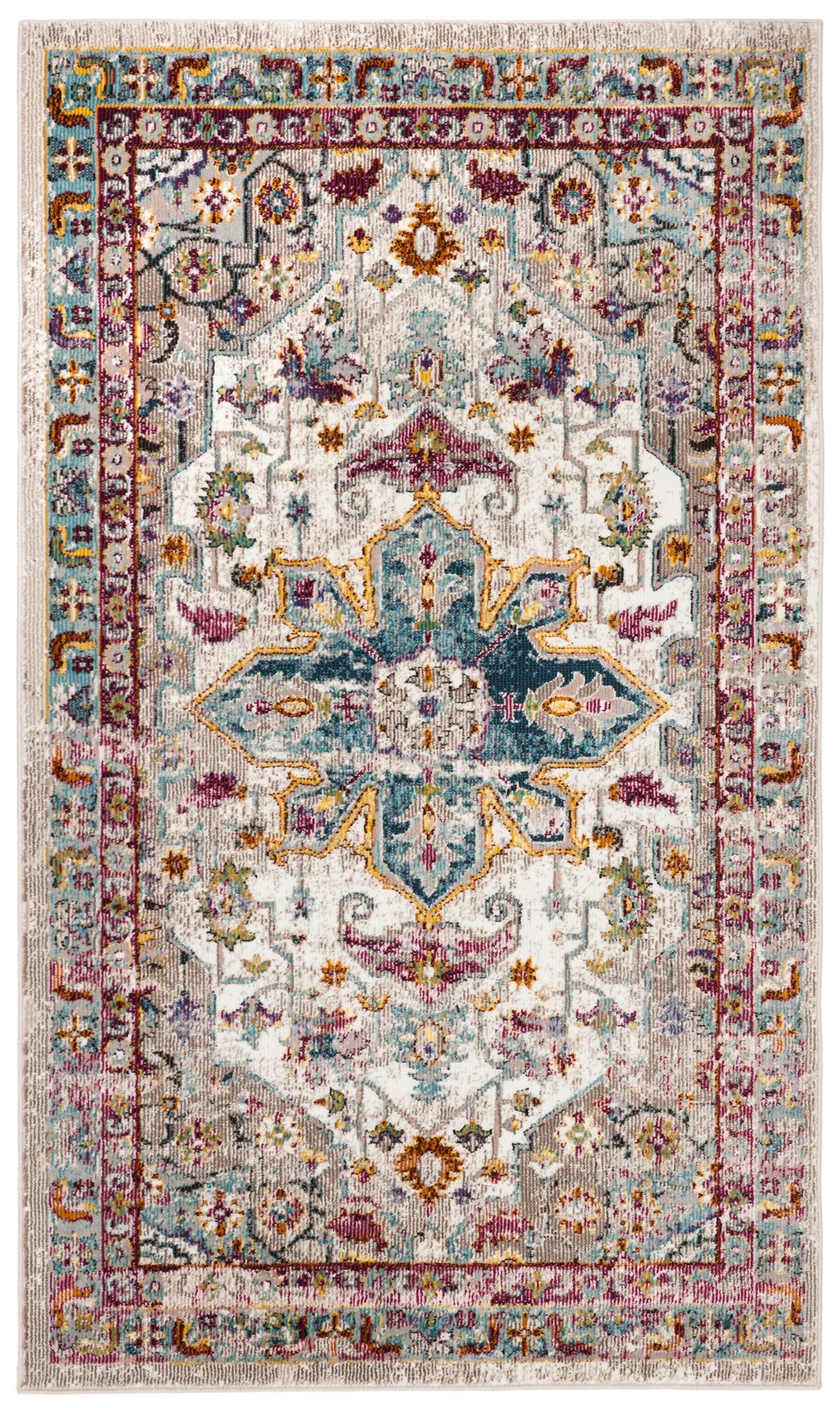 Safavieh Aria 3'-0" x 5'-0" Rug in Cream / Multi