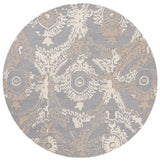 Safavieh Ebony 6'-0" x 6'-0" Rug in Grey / Ivory