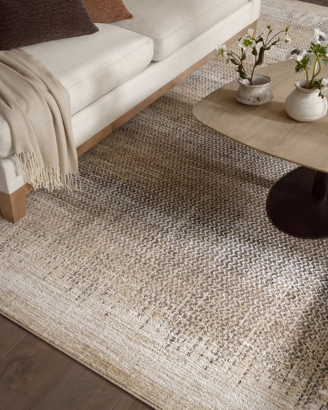 Loloi Wyatt Wya-06 Stone/Beige Rug - closer room scene 1 horizontal