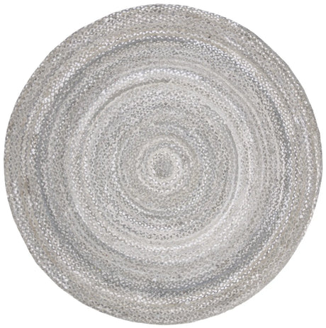 Safavieh Braided 6'-0" x 6'-0" Rug in Light Grey