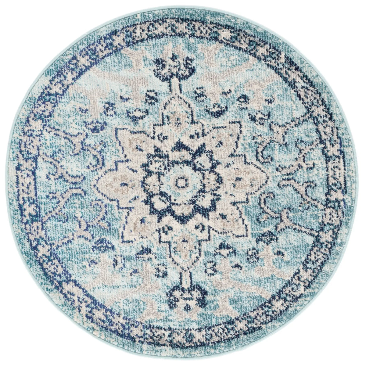 Safavieh Madison 3'-0" x 3'-0" Rug in Teal / Navy