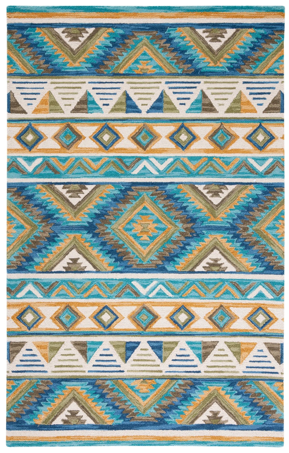 Safavieh Aspen 4'-0" x 6'-0" Rug in Blue / Yellow