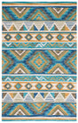 Safavieh Aspen 4'-0" x 6'-0" Rug in Blue / Yellow