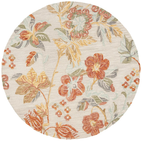 Safavieh Blossom 6'-0" x 6'-0" Rug in Grey / Red