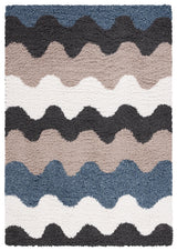 Safavieh Calico Shag 4'-0" x 6'-0" Rug in Black / Taupe