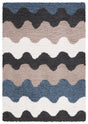 Safavieh Calico Shag 4'-0" x 6'-0" Rug in Black / Taupe