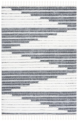 Safavieh Moroccan Tassel Shag 4'-0" x 6'-0" Rug in Dark Grey / Ivory