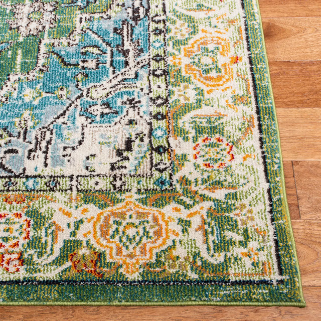 Safavieh Monaco 4'-0" x 5'-7" Rug in Green / Turquoise