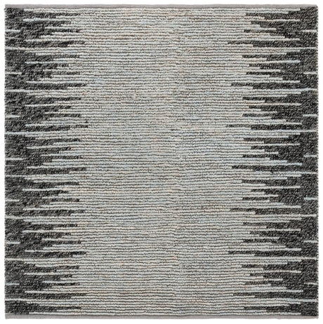 Safavieh Natural Fiber 6'-0" x 6'-0" Rug in Light Blue / Black