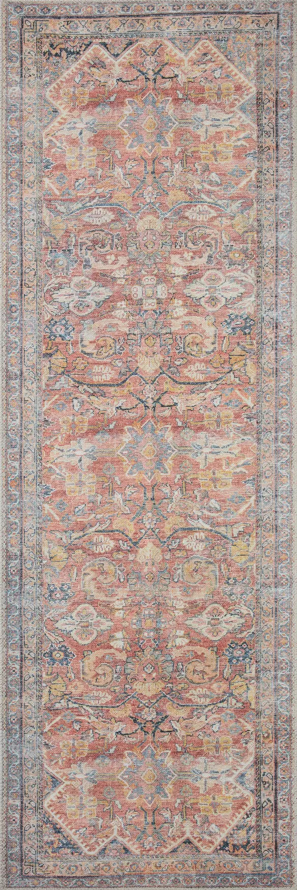Loloi Adrian Adr-02 Rust/Denim Rug - runner flat