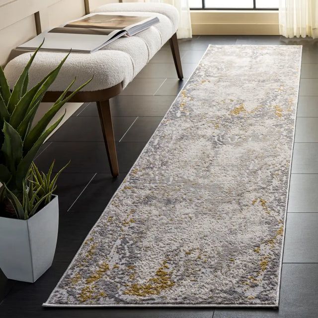 Safavieh Palma 2'-2" x 9'-0" Rug in Grey / Gold