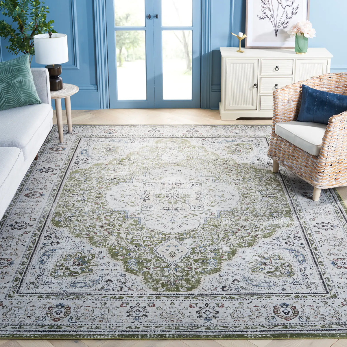 Safavieh Tucson 10'-0" x 14'-0" Rug in Green / Beige