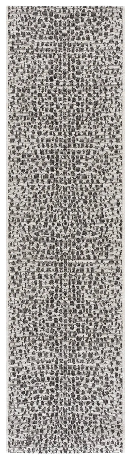 Safavieh Courtyard 2'-3" x 8'-0" Rug in Ivory / Black
