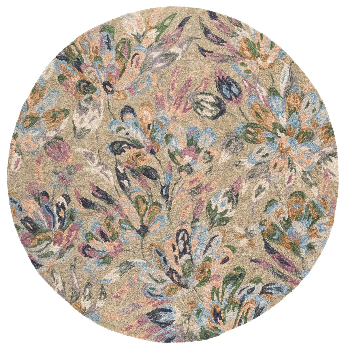 Safavieh Jardin 6'-0" x 6'-0" Rug in Beige / Blue
