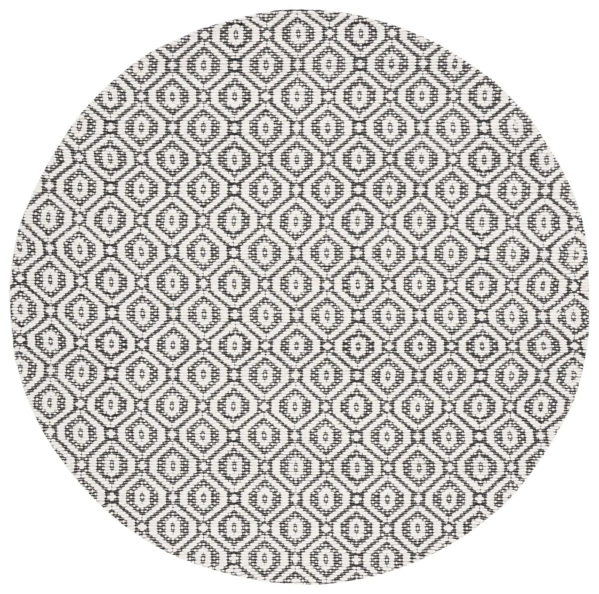 Safavieh Marbella 6'-0" x 6'-0" Rug in Black / Ivory