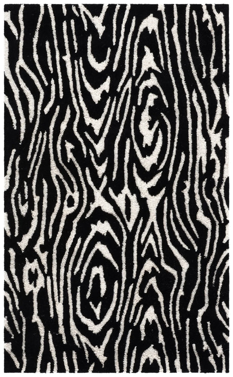 Safavieh Ebony 3'-0" x 5'-0" Rug in Black / Ivory