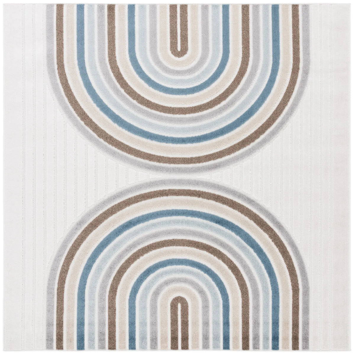 Safavieh Stella 6'-7" x 6'-7" Rug in Ivory / Brown Blue