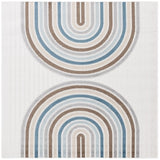 Safavieh Stella 6'-7" x 6'-7" Rug in Ivory / Brown Blue
