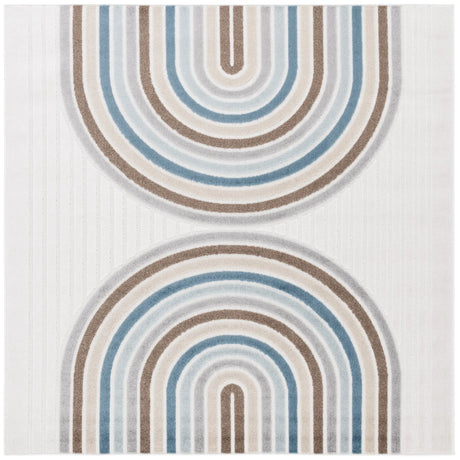 Safavieh Stella 6'-7" x 6'-7" Rug in Ivory / Brown Blue