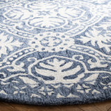 Safavieh Micro-Loop 5'-0" x 5'-0" Rug in Blue / Ivory