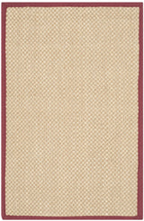 Safavieh Natural Fiber 2'-0" x 3'-0" Rug in Maize / Burgundy