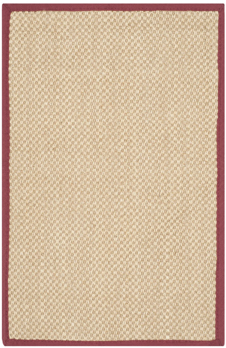 Safavieh Natural Fiber 2'-0" x 3'-0" Rug in Maize / Burgundy