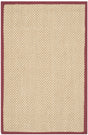 Safavieh Natural Fiber 2'-0" x 3'-0" Rug in Maize / Burgundy