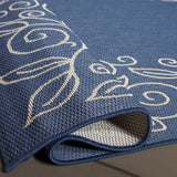 Safavieh Courtyard 4'-0" x 5'-7" Rug in Blue / Beige