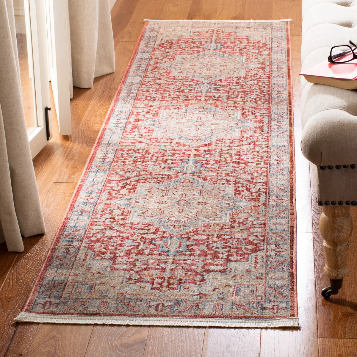 Safavieh Kenitra 600 2'-2" x 10'-0" Rug in Red / Blue