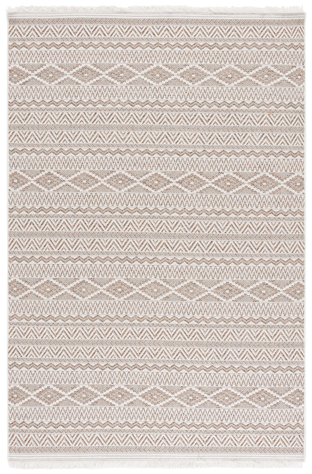 Safavieh Wicker 4'-0" x 6'-0" Rug in Orange / Beige