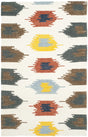 Safavieh Dhurries 3'-0" x 5'-0" Rug in Ivory / Multi