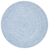 Safavieh Braided 3'-0" x 3'-0" Rug in Blue / Aqua