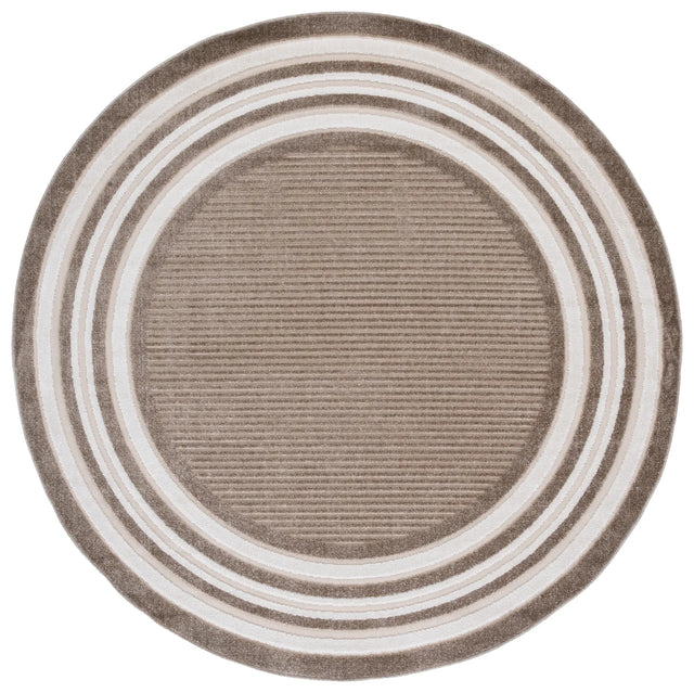 Safavieh Cabana 6'-7" x 6'-7" Rug in Dark Beig / Ivory