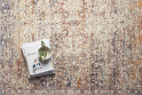 Loloi Sorrento Sor-04 Natural/Multi Rug - styled aerial 1
