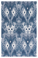 Safavieh Ikat 4'-0" x 6'-0" Rug in Blue / Ivory