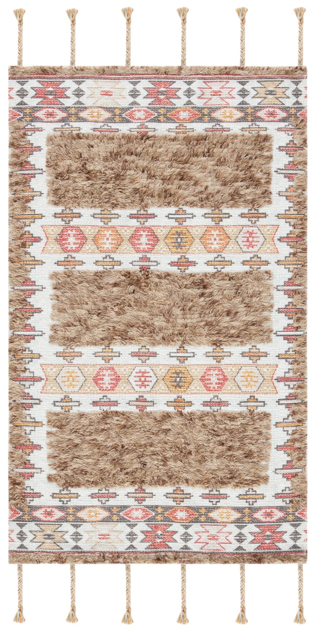 Safavieh Saffron 3'-0" x 5'-0" Rug in Taupe / Ivory