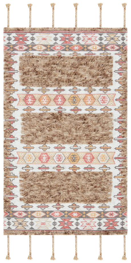 Safavieh Saffron 3'-0" x 5'-0" Rug in Taupe / Ivory