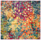 Safavieh Madison 6'-7" x 6'-7" Rug in Fuchsia / Gold