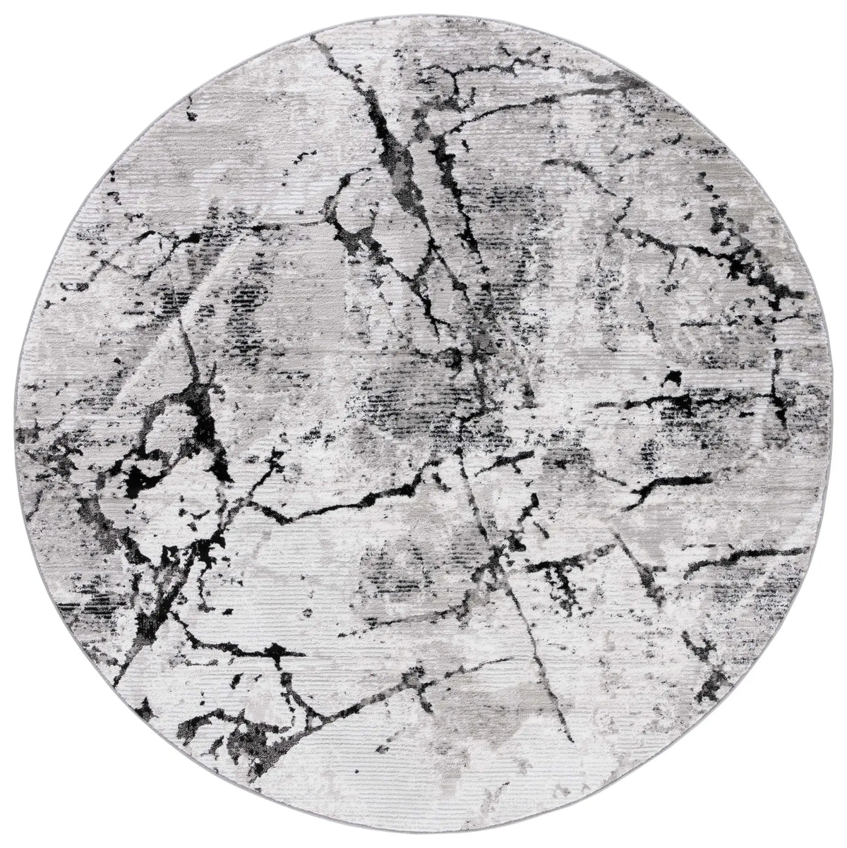 Safavieh Meadow 500 6'-7" x 6'-7" Rug in Grey / Black