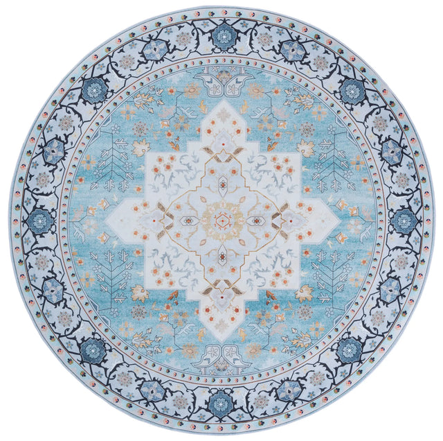 Safavieh Tucson 6'-0" x 6'-0" Rug in Aqua / Light Blue