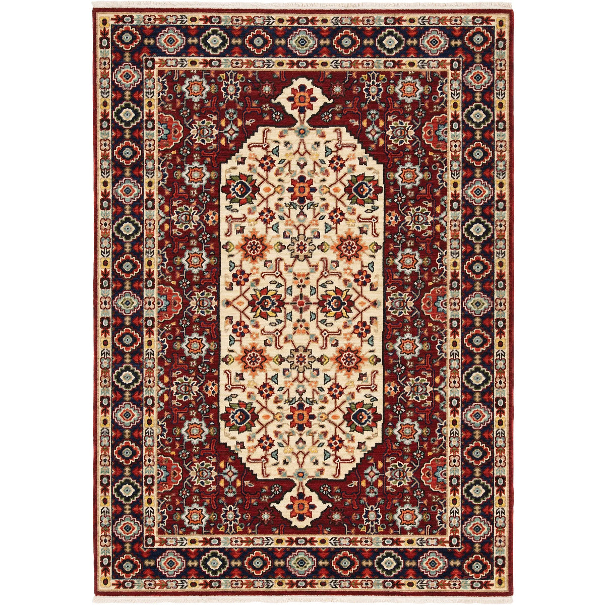 Oriental Weavers Sphinx Lilihan 1802W Red/ Ivory Rugs - main flat