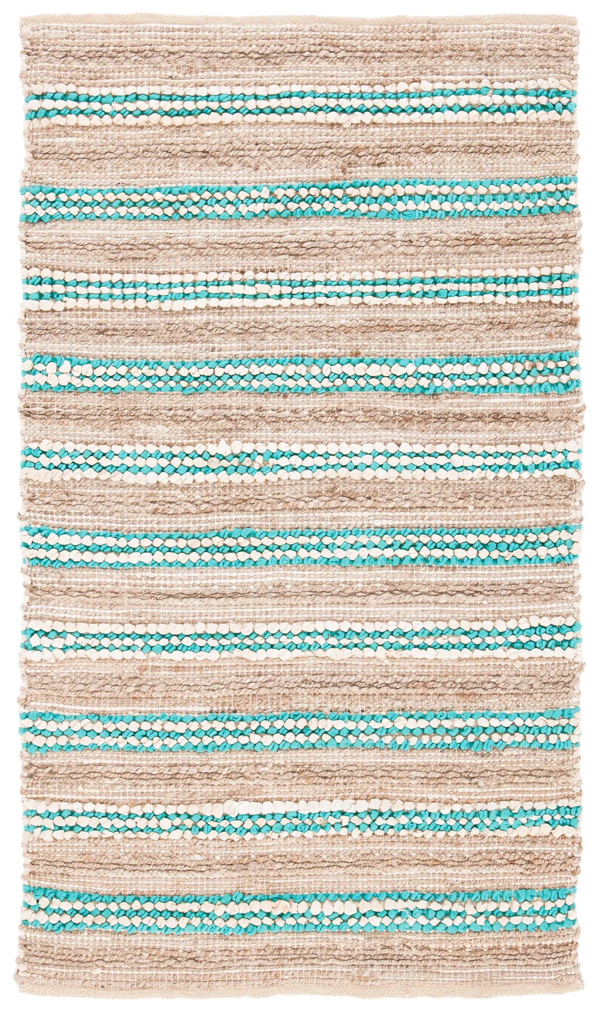 Safavieh Cape Cod 3'-0" x 5'-0" Rug in Natural / Turquoise