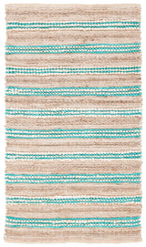 Safavieh Cape Cod 3'-0" x 5'-0" Rug in Natural / Turquoise