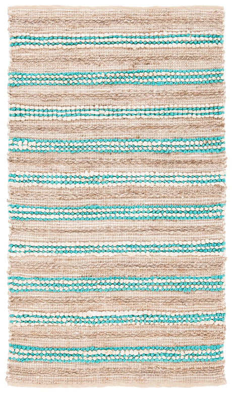 Safavieh Cape Cod 3'-0" x 5'-0" Rug in Natural / Turquoise