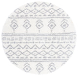Safavieh Parma Shag 6'-7" x 6'-7" Rug in Ivory / Grey
