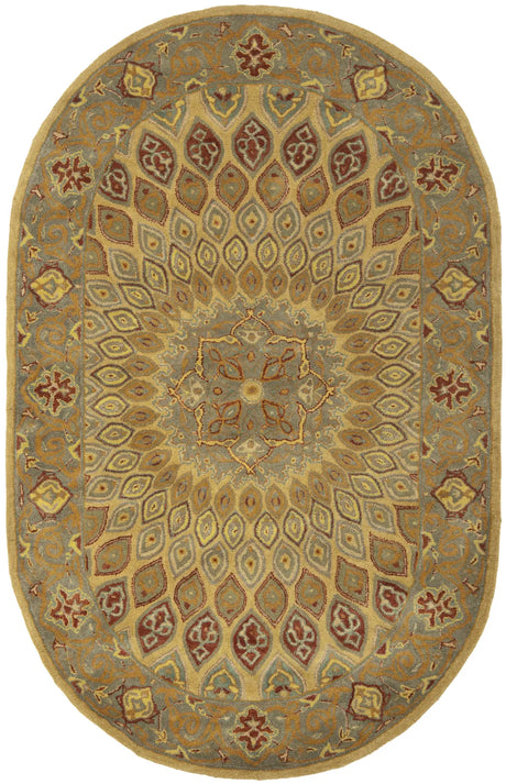 Safavieh Heritage 4'-6" x 6'-6" Rug in Light Brown / Grey