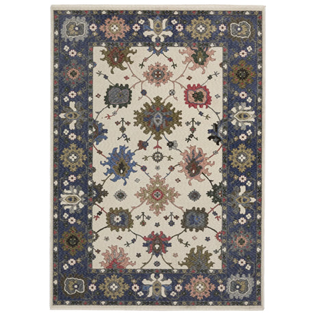Oriental Weavers Sphinx HASTINGS HA01E Ivory Floral Rugs - main flat
