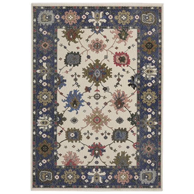 Oriental Weavers Sphinx HASTINGS HA01E Ivory Floral Rugs - main flat