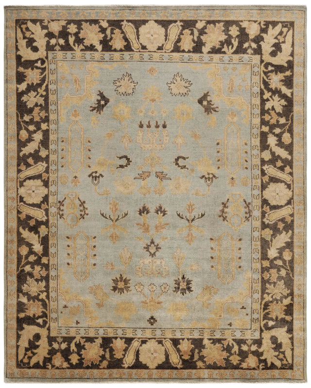 Safavieh Oushak 10'-0" x 14'-0" Rug in Light Blue / Brown