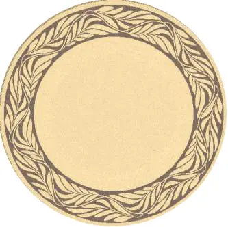 Safavieh Courtyard 5'-3" x 5'-3" Rug in Natural / Brown